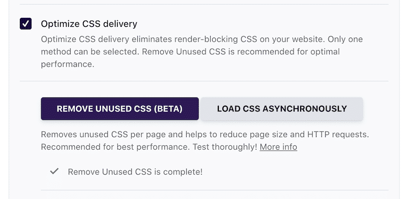 The Optimize CSS Delivery feature – WP Rocket